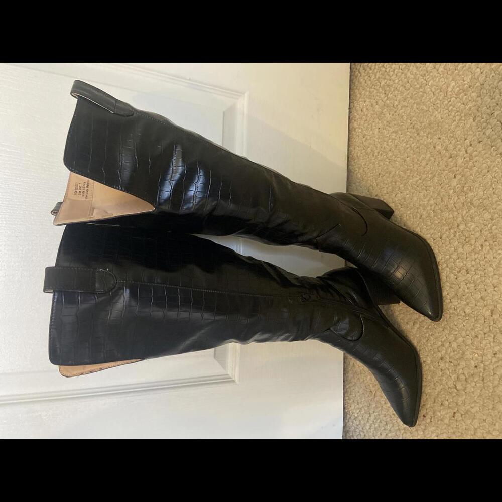 Journee Collection Black Over the Knee Boots
